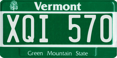 VT license plate XQI570