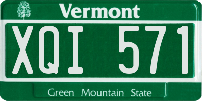 VT license plate XQI571
