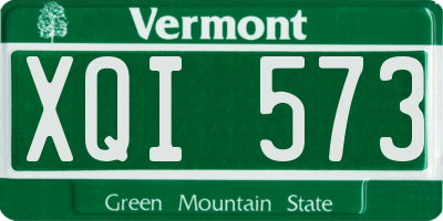 VT license plate XQI573