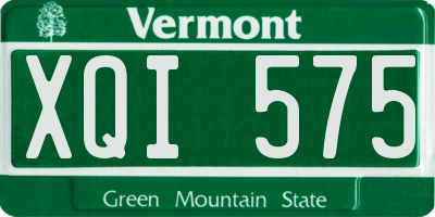 VT license plate XQI575