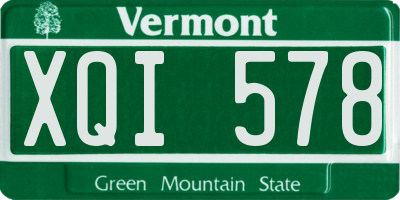 VT license plate XQI578