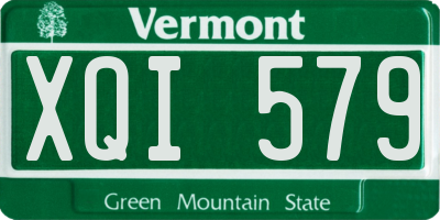 VT license plate XQI579