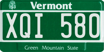 VT license plate XQI580