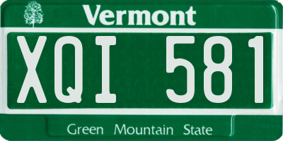 VT license plate XQI581