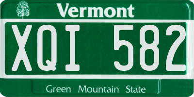 VT license plate XQI582