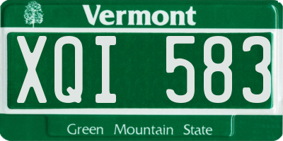 VT license plate XQI583