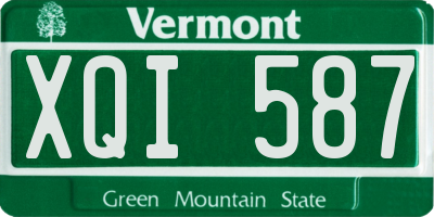VT license plate XQI587