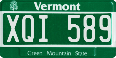 VT license plate XQI589