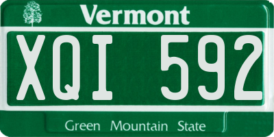 VT license plate XQI592