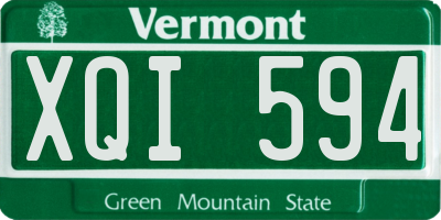 VT license plate XQI594