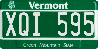 VT license plate XQI595