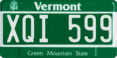 VT license plate XQI599