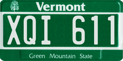 VT license plate XQI611