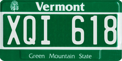 VT license plate XQI618