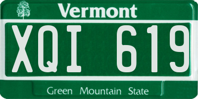 VT license plate XQI619