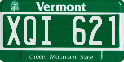 VT license plate XQI621