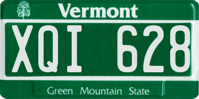VT license plate XQI628