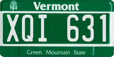 VT license plate XQI631