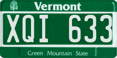 VT license plate XQI633
