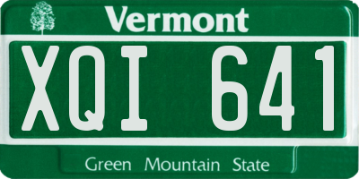 VT license plate XQI641