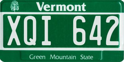 VT license plate XQI642