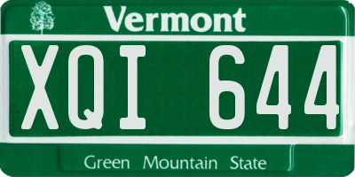 VT license plate XQI644