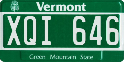 VT license plate XQI646