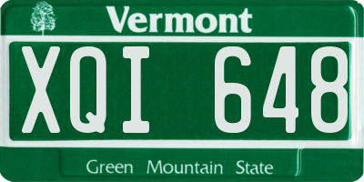 VT license plate XQI648
