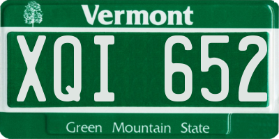 VT license plate XQI652