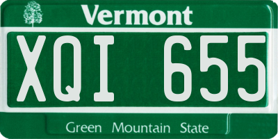 VT license plate XQI655