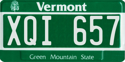 VT license plate XQI657