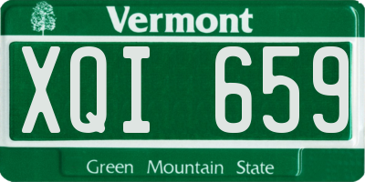 VT license plate XQI659