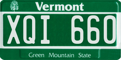 VT license plate XQI660