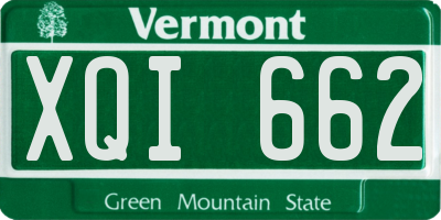 VT license plate XQI662