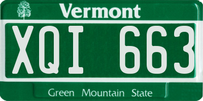 VT license plate XQI663
