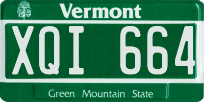 VT license plate XQI664