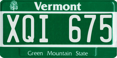 VT license plate XQI675