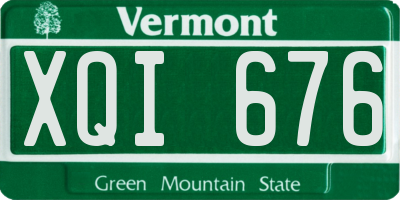VT license plate XQI676