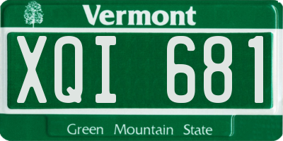 VT license plate XQI681