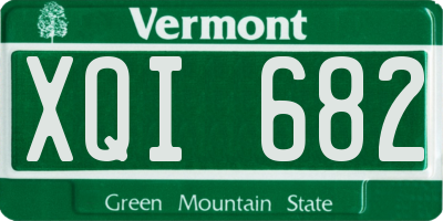 VT license plate XQI682