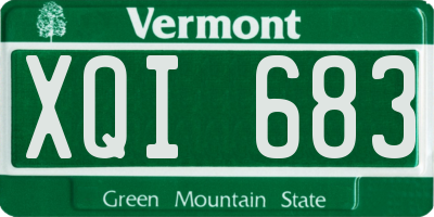 VT license plate XQI683