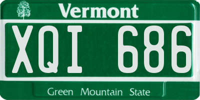 VT license plate XQI686