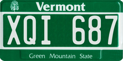 VT license plate XQI687