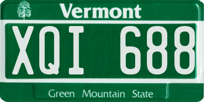 VT license plate XQI688