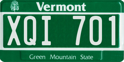 VT license plate XQI701