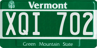 VT license plate XQI702