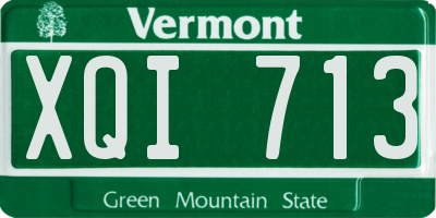 VT license plate XQI713