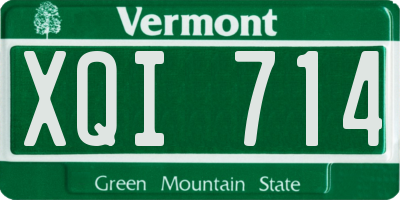 VT license plate XQI714