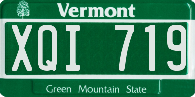 VT license plate XQI719