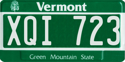 VT license plate XQI723